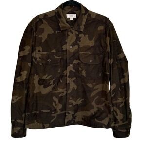 Wallace & Barnes Camo Corduroy Shirt Shacket Medium Button Up Long Sleeve Jacket